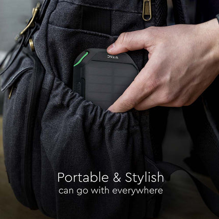 Power bank portatile, ricarica wireless, pannello solare, 30.000 mAh, V-Tac