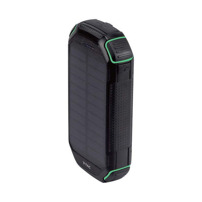 Power bank portatile, ricarica wireless, pannello solare, 30.000 mAh, V-Tac