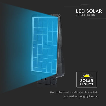Lampione stradale a LED da 1600 lm con alimentazione solare e sensore di movimento, 6000 K