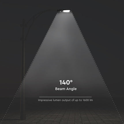 Lampione stradale a LED da 1600 lm con alimentazione solare e sensore di movimento, 6000 K