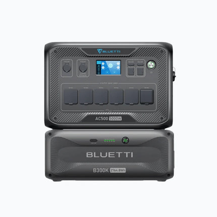Stazione di ricarica portatile Bluetti da 5000 W, ricarica tramite pannello solare o rete elettrica
