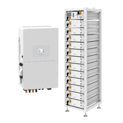 Inverter DEYE da 50 kW + sistema di accumulo a batteria LiFePo4 BOS-G da 61,44 kWh