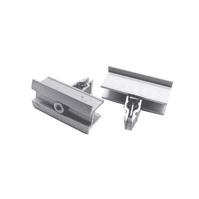 Morsetto doppio da 30 mm per pannelli solari per profilo a H