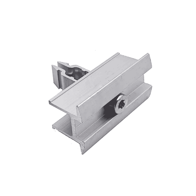Morsetto doppio da 30 mm per pannelli solari per profilo a H
