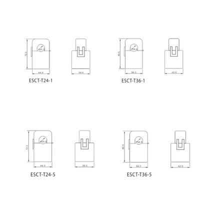 Bobina per trasformatore di corrente ESCT-T36 300 A/5 A, EASTRON