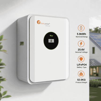 Batteria LiFePO4 da 5,9 kWh, 25,6 V, FLA24230-EU, Felicity Solar