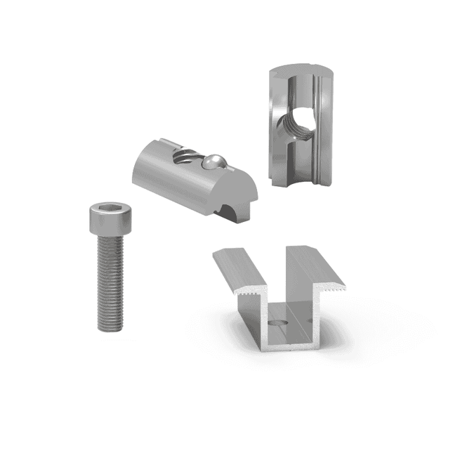 30mm double clamp for photovoltaic panels for H-profile