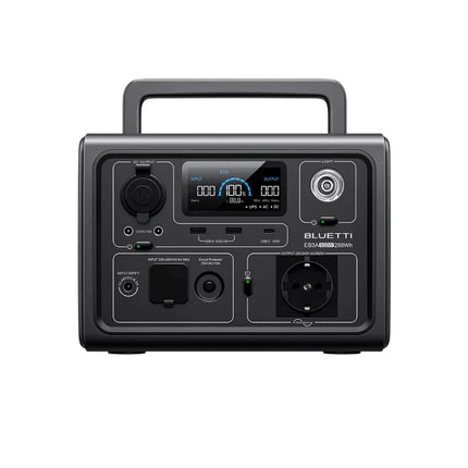 Stazione di ricarica portatile Bluetti da 600 W, ricarica tramite pannello solare o rete elettrica