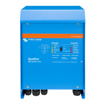 Inverter Victron Energy Quattro 24/3000/70-50/50 da 24 V e 3000 W