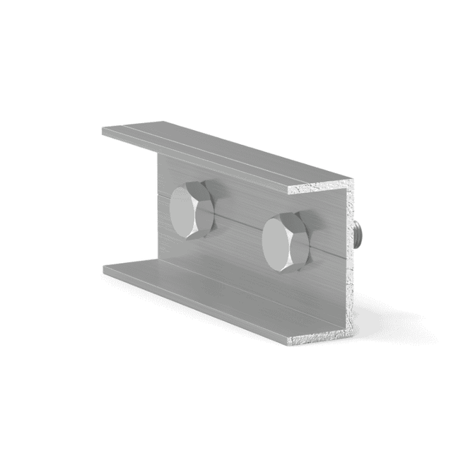Rail connector set for H-profile