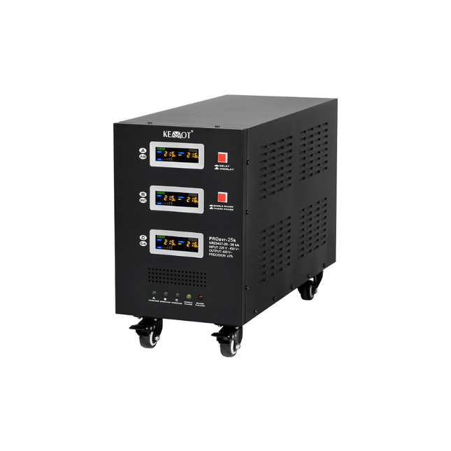 25 kVA Automatic Servo Motor Voltage Stabiliser, KEMOT