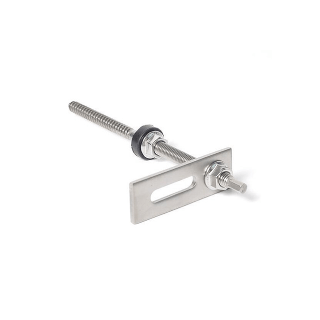 M10x250 sheet metal roof anchor bolt, compatible with K2 Solidrail, H-profile
