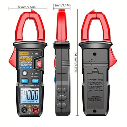 Pinza amperometrica, Smart Voice, digitale AT619, ANENG