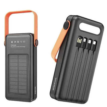 Batteria esterna da 30.000 mAh con pannello solare fotovoltaico, BoroFone
