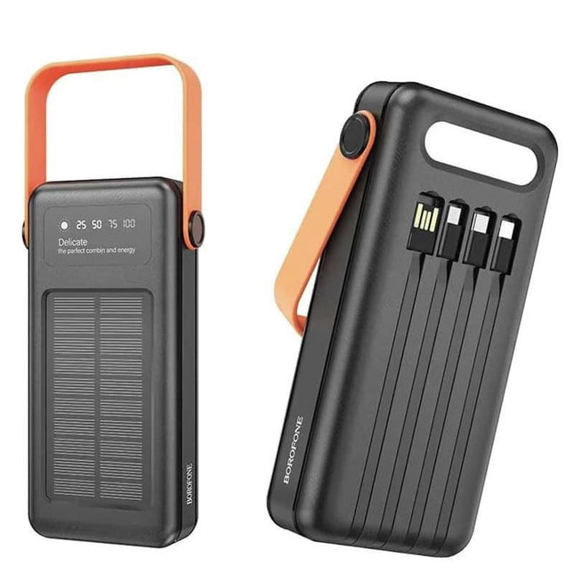 Batteria esterna da 30.000 mAh con pannello solare fotovoltaico, BoroFone