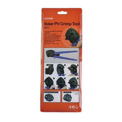 Pinza a crimpare per connettori MC4 da 2,5/4/6 mm²