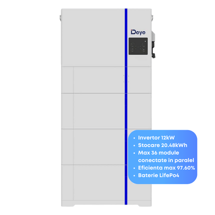 Inverter DEYE da 12 kW + batteria da 20,48 kWh, AI-W5.1-12P3-EU-B