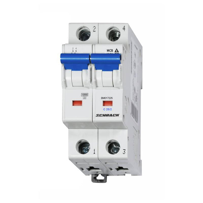 Interruttore automatico modulare C25/2 da 10 kA, Schrack