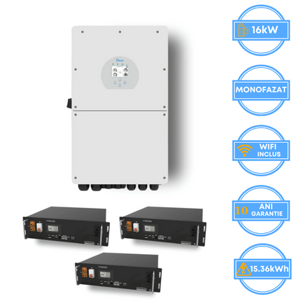Inverter Deye da 16 kW, SUN-16K-SG01LP1-EU + batteria V-TAC da 15,36 kWh