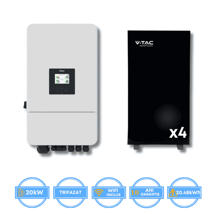 Inverter Deye da 20 kW, SUN-20K-SG05LP3-EU-SM2 + batteria V-TAC da 20,48 kWh