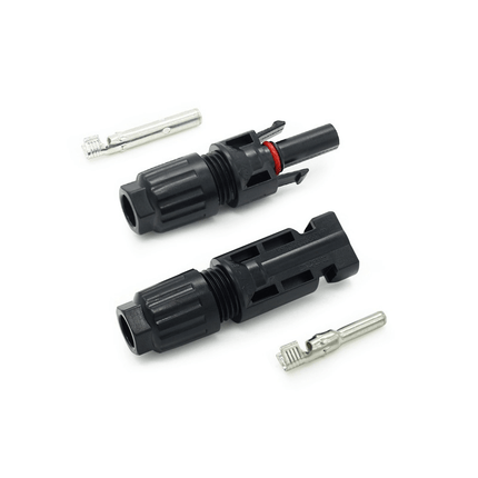 Coppia di connettori fotovoltaici MC4, 1000 V, IP67, 4–6 mm²