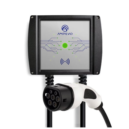 22kW Electric Vehicle Charging Station, Adjustable, RFID, AMPEVO