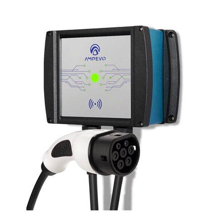 22kW Electric Vehicle Charging Station, Adjustable, RFID, AMPEVO